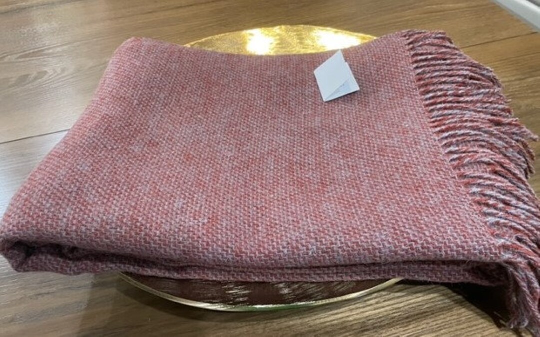 Extra Quality Burgundy Color Natural Sheep Wool Blanket Warm Etsy