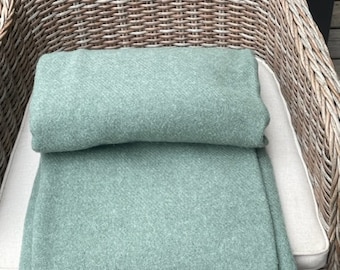 Sage green wool blanket 100% new wool from New Zealand virgin wool blanket 55x79 in blanket wool plaid bedspread large sofa blanket