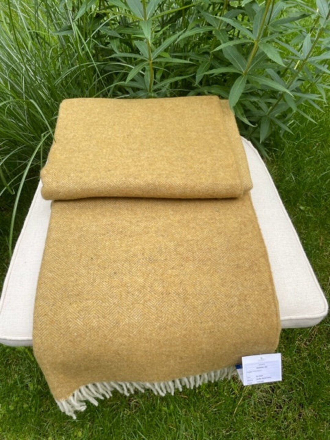 Extra Quality Merino Wool Blanket Soft Warm and Cozy Large Mustard