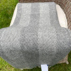Cozy Grey Color Wool Throw Plaid - 100% New Zealand Wool Blanket, Large Warm Sofa Blanket 140x200cm/55x79 In & Decke, Couverture, Gift