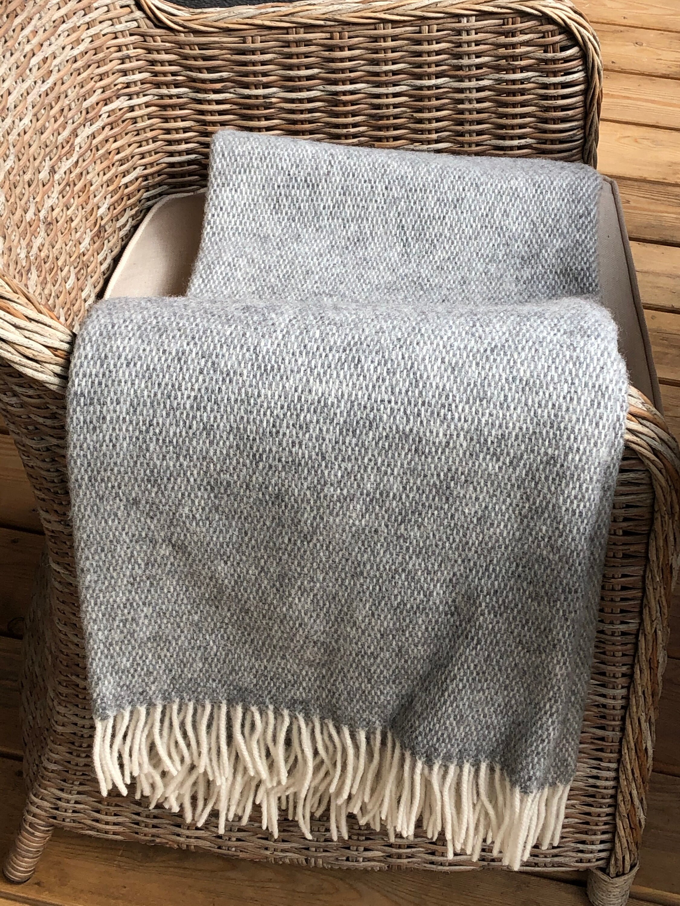 New Zealand Sheep wool blanket 100 natural wool Wool throw Etsy