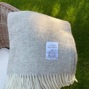 Extra Quality Natural Sheep Wool Blanket: 100% Natural Wool Throw, Highest Quality Organic Wool Bedspread - Wool Throw, Size 51x80 In