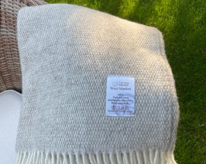 Extra quality natural sheep wool blanket_100% natural wool throw_Highest quality organic wool blanket_Wool throw_Bedspread_Size 51x80 In