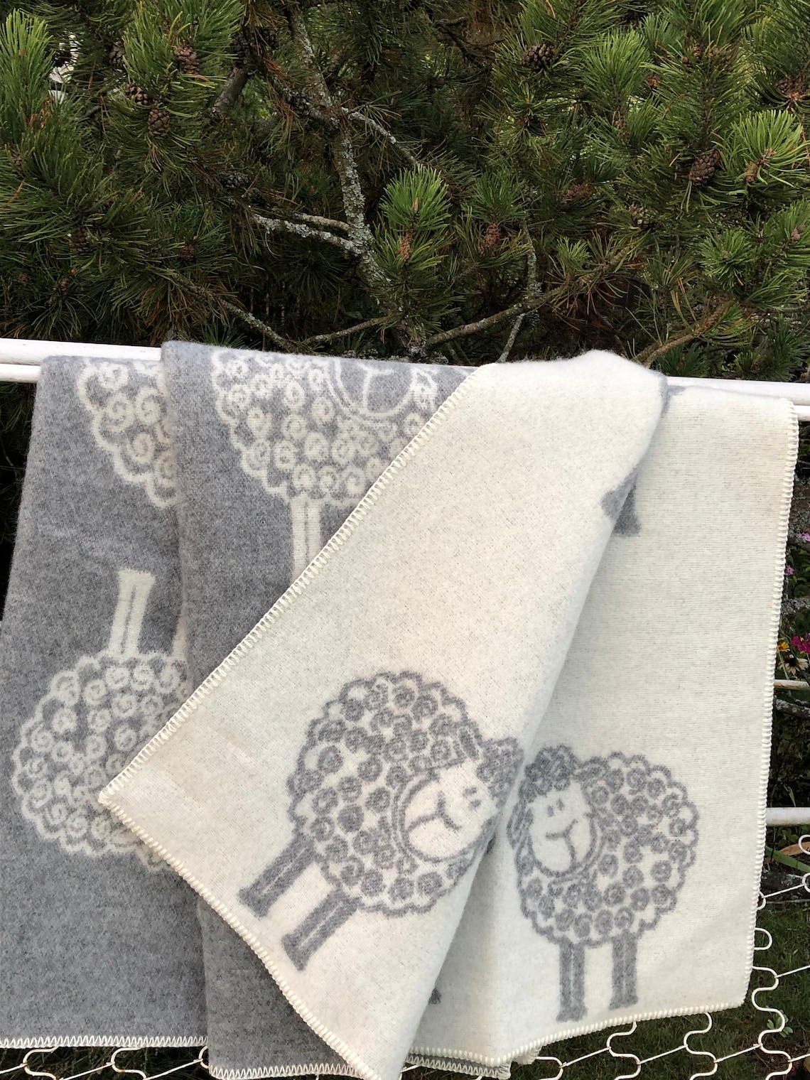 Sheep wool blanket. 100 natural wool throw. Highest quality Etsy