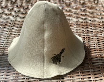 Organic Wool Sauna Hat & Elevated SPA Experience with Natural Wool Headwear