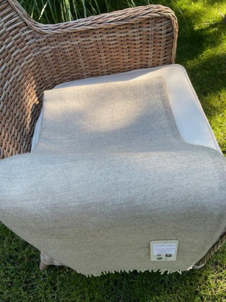 Extra Quality Light Beige Pure New Wool Blanket Luxury Gift, Eco Wool