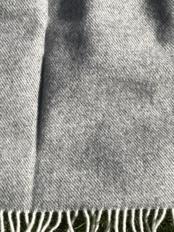 プレミアムエコウールブランケット、100%天然羊毛スロー（55 x 79