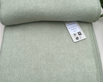 Cozy Mint Green Reversible Wool Throw Plaid - 100% New Zealand Wool Blanket, Large Warm Sofa Blanket 140x200cm/55x79 In & Decke, Couverture