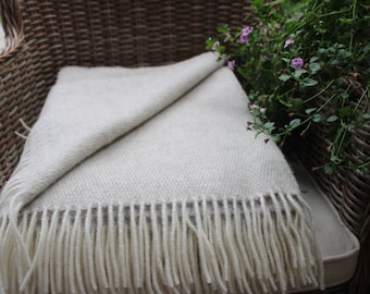 Manta de lana de oveja orgánica de la más alta calidad, 100 % lana natural, manta grande para sofá, decoración del hogar, tamaño 51 x 83 pulgadas, colcha de lana ecológica, regalo de lana