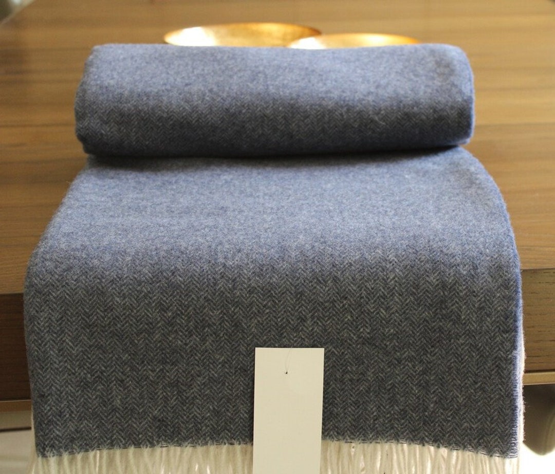Dusk Blue Wool Blanket