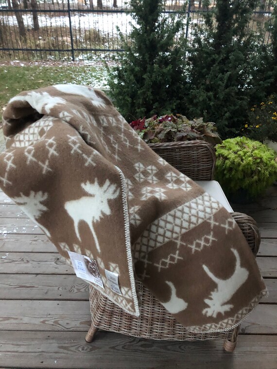 Sheep Wool Blanket. 100 natural wool throw. Highest quality Etsy