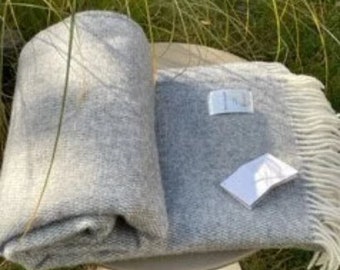 Premium Qualität Bio Neuseeland Schafwolle Decke 100% Naturwolle Überwurf großes Sofa Wolle Überwurf Wolldecke 130x210cm