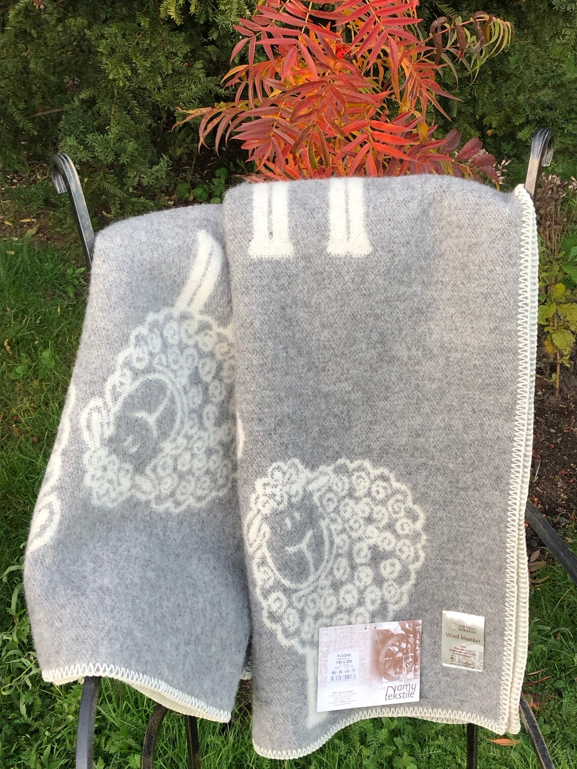 Sheep wool blanket. 100 natural wool throw. Highest quality Etsy