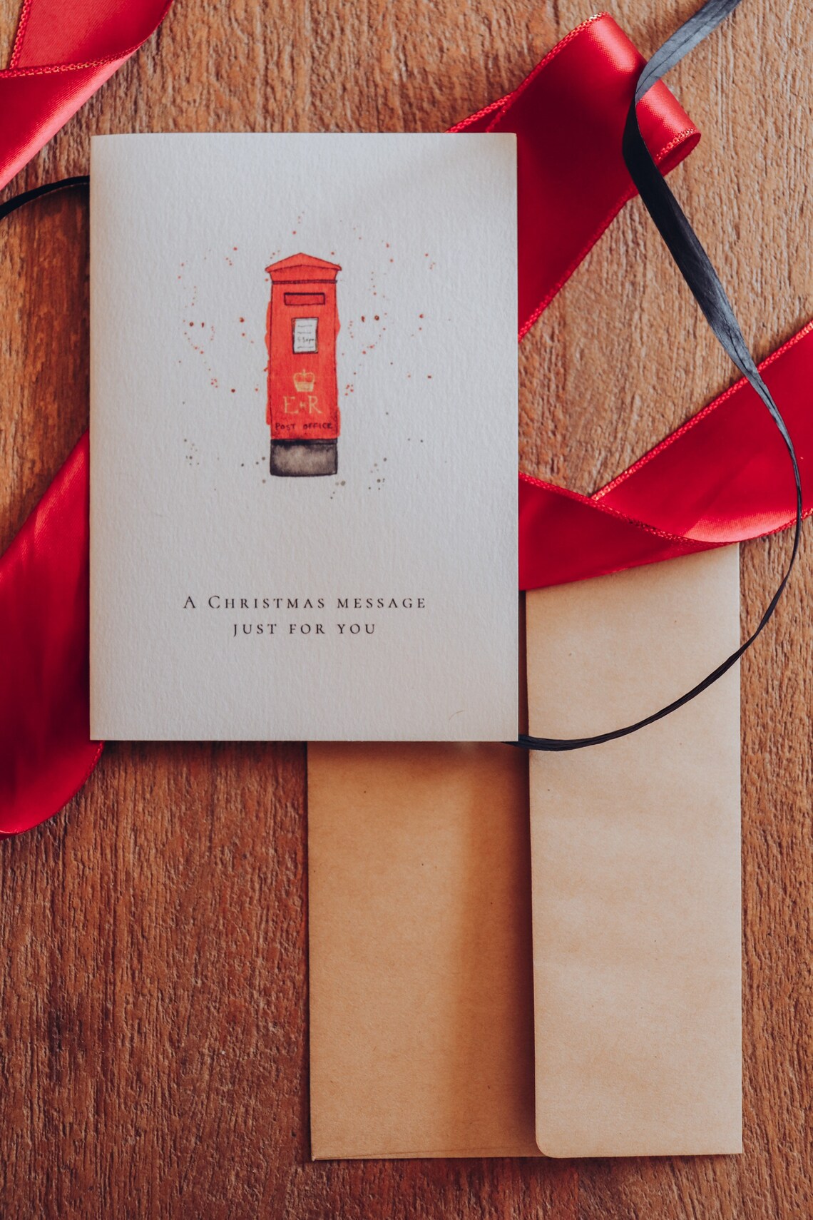 Watercolour Post Box Christmas Card Etsy Canada