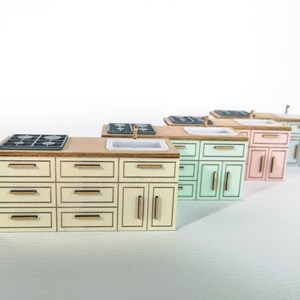 Miniature dollhouse kitchen, 1:12 scale, miniature furniture (perfect for Ikea dollhouse and to play with Maileg mouses )