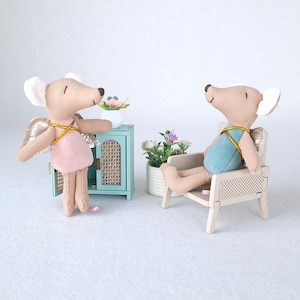 Small Fairy Mouse Doll, Magical Mini Mice with Wings - Dollhouse Doll for play, Mouse is 11cm (4.3 inch) high