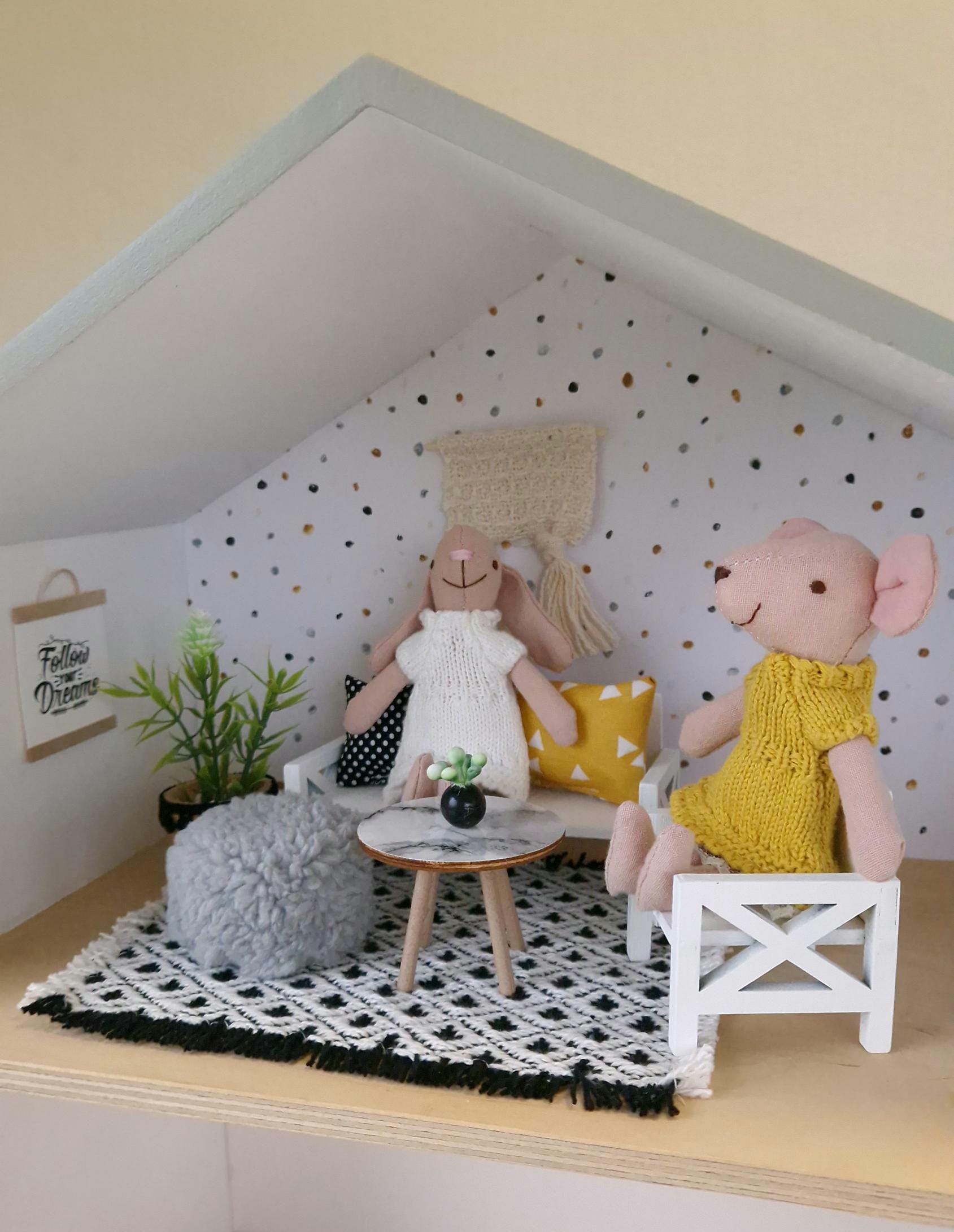 IKEA ドールハウス ミニチュア家具セット フーセット2種類 ミニチュア