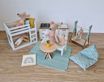 Miniature furniture set, dollhouse 1:12 scale furniture bundle (perfect for Ikea dollhouse)