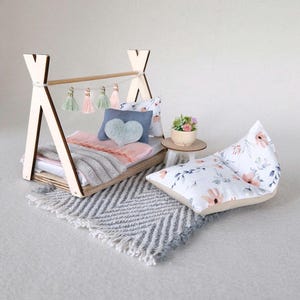 Dolhouse kids room set 1:12 scale, miniature furniture bundle, maileg mice (perfect for Ikea dollhouse)