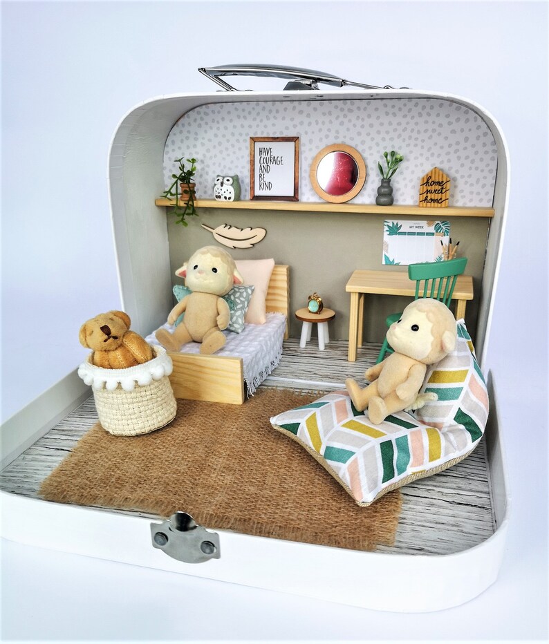 Dollhouse Travel dollhouse in a Suitcase Etsy