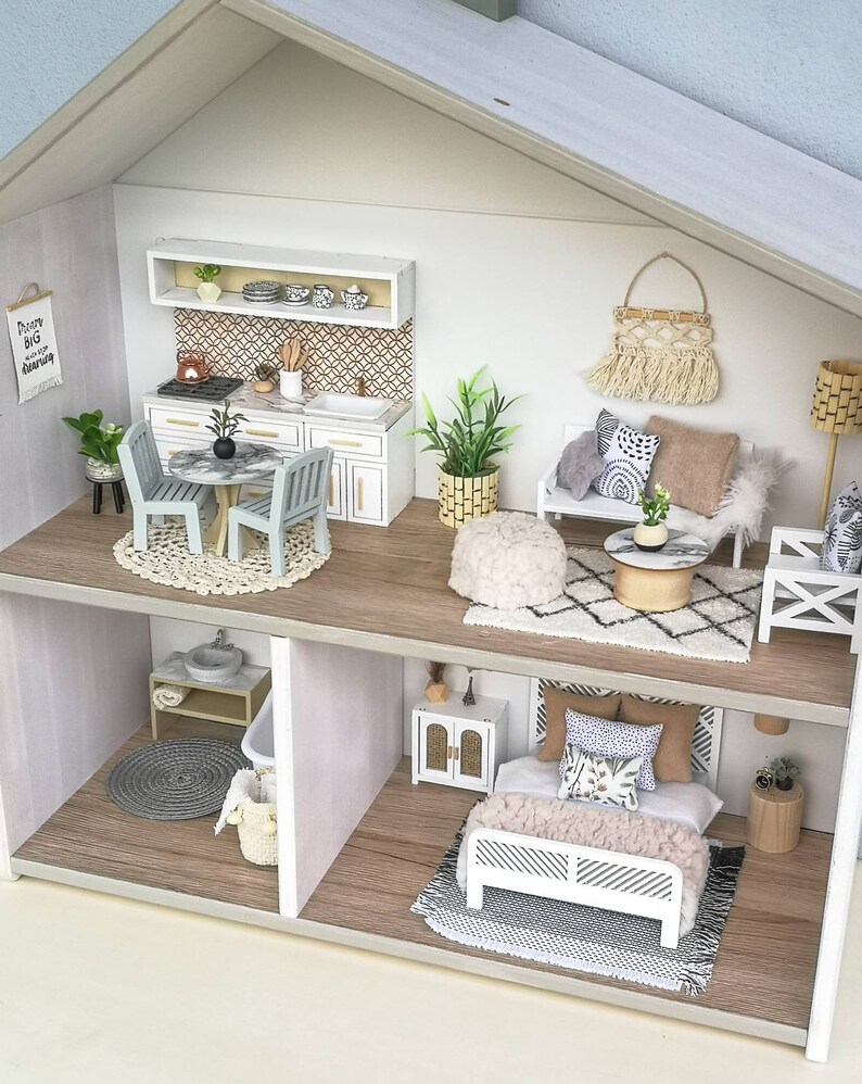 Miniature Furniture Set Dollhouse 112 Scale Furniture Bundle Etsy