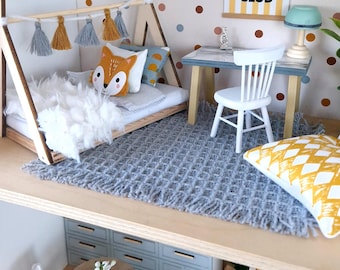 Dollhouse Diy Bedroom Seating Miniature Furniture Set, Soothing