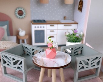 Melody Jane Tende In Miniatura Per Casa Delle Bambole – Rosa Velato Su Binario (Scala 1:12, 10x17cm) - 4