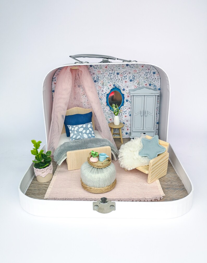 Dollhouse Travel Dollhouse in a Suitcase Etsy