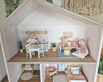 Miniature Furniture Set, Dollhouse 1:12 Scale Furniture Bundle