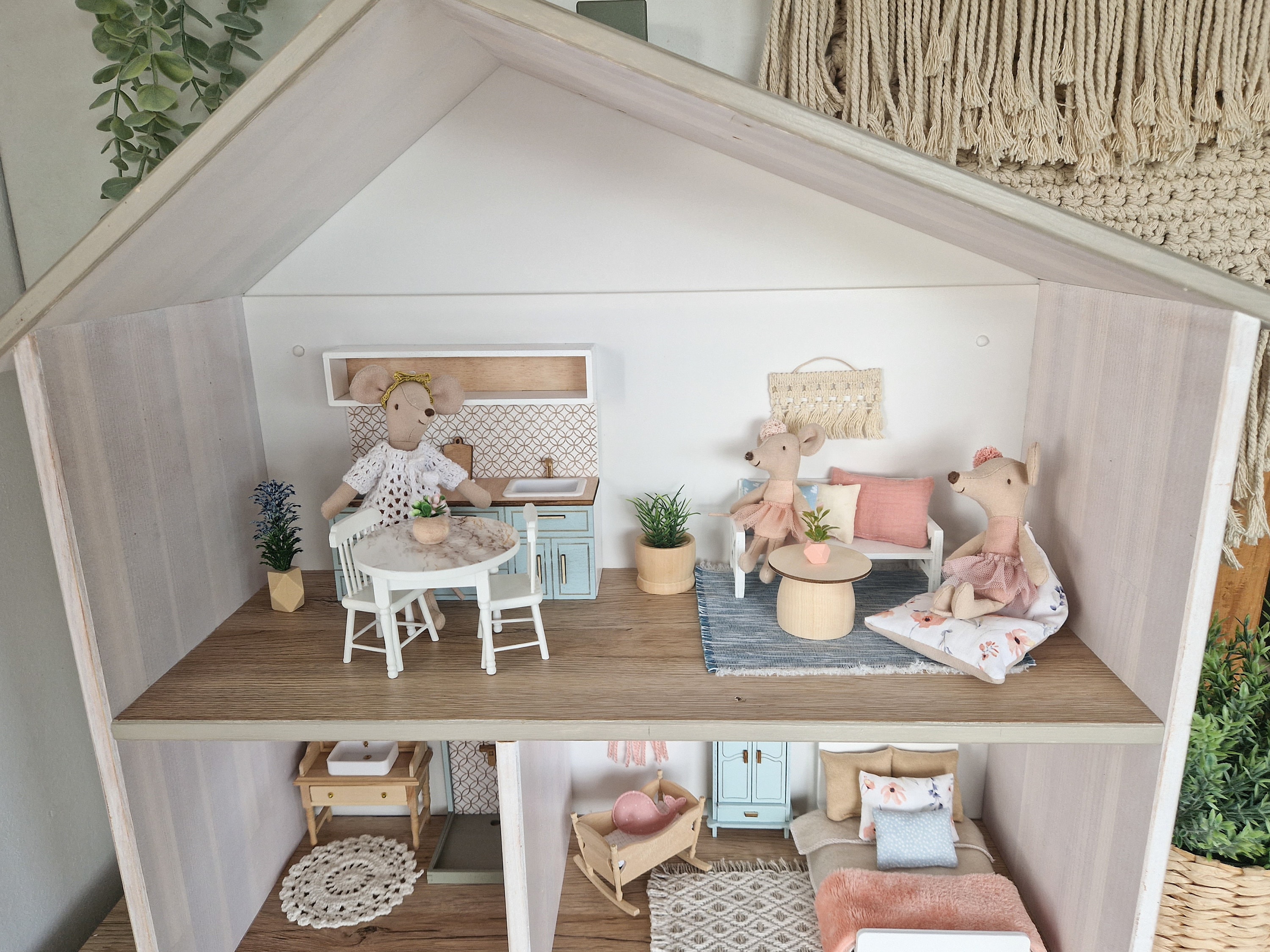 ミニチュア家具セット、ドールハウス 1:12 スケールの家具バンドル