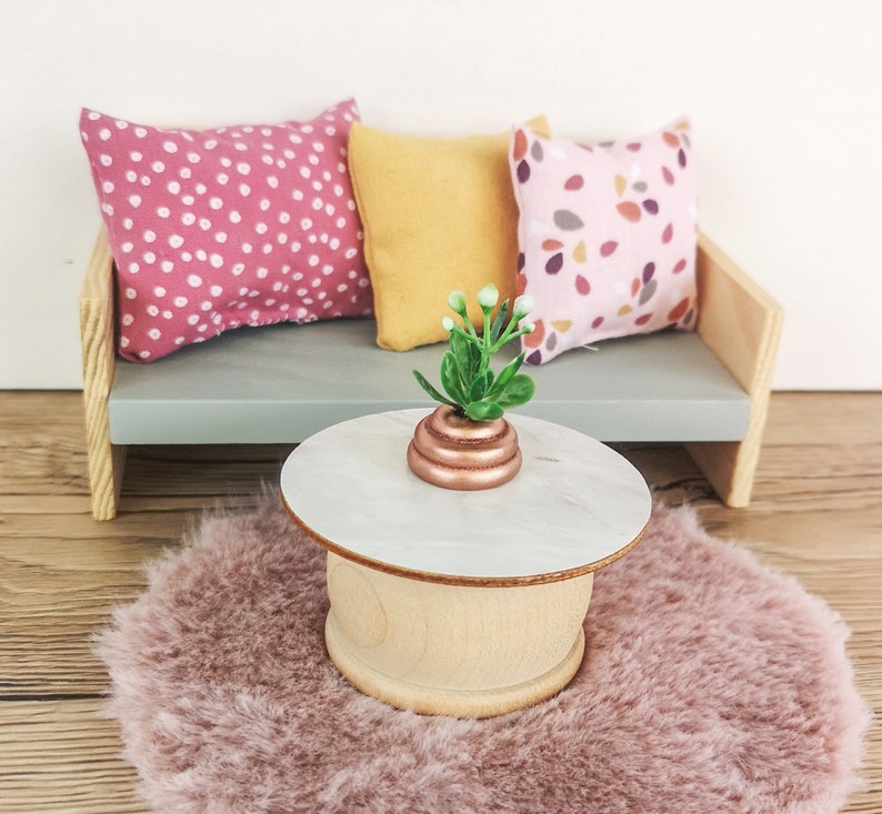 Dollhouse miniature sofa/ living room set/ miniature ...