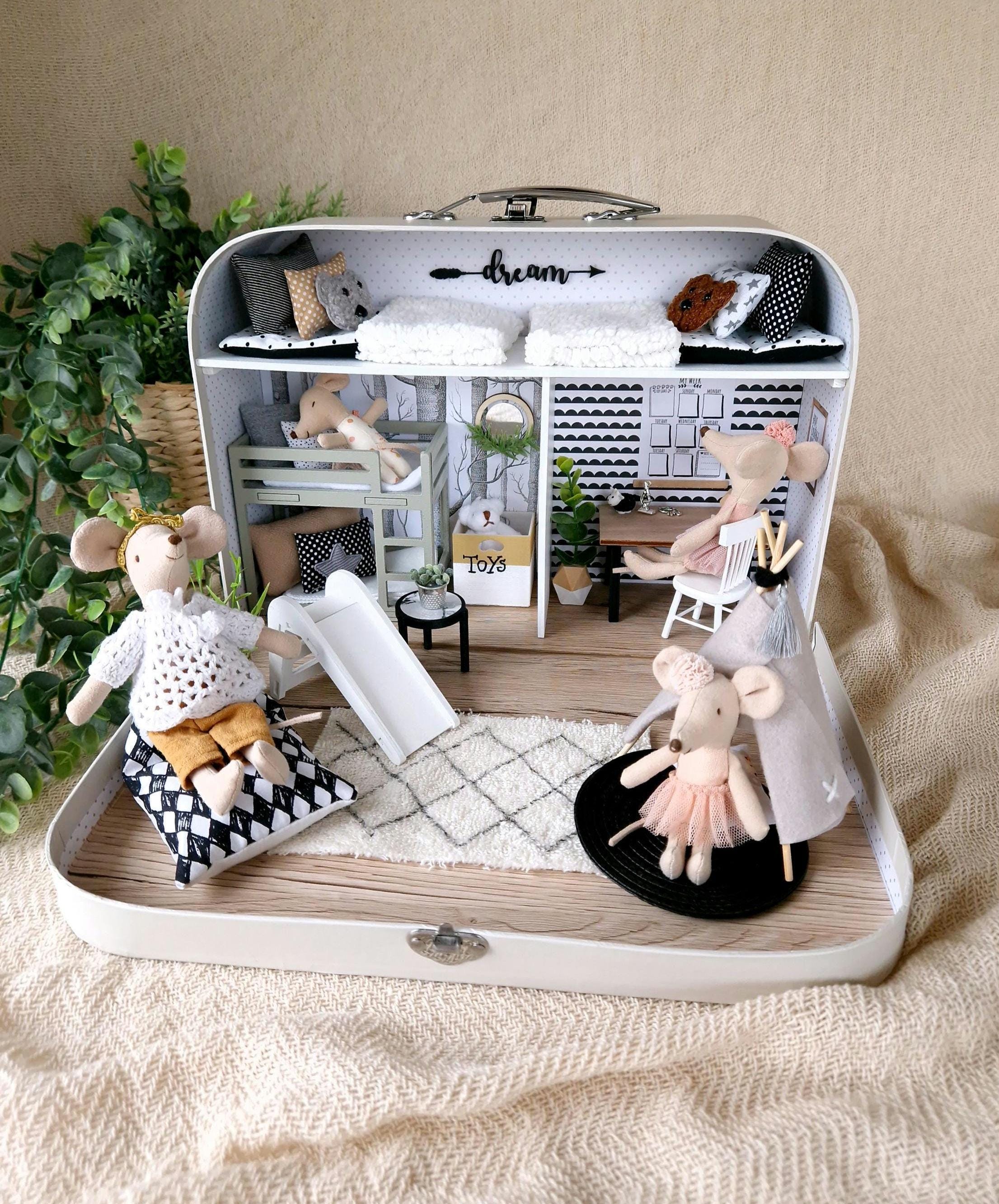 スーツケースに入った大型ドールハウス、Shades of Fun、1/12スケール