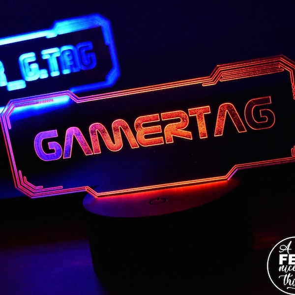 Gamertag Light | Personalised Gamer Tag Nightlight | Custom Streamer Light | Gaming Light | Gamer Gift | Gamer Tag | Night Light