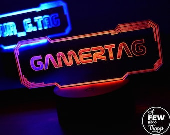 Gamertag Light | Personalised Gamer Tag Nightlight | Custom Streamer Light | Gaming Light | Gamer Gift | Gamer Tag | Night Light