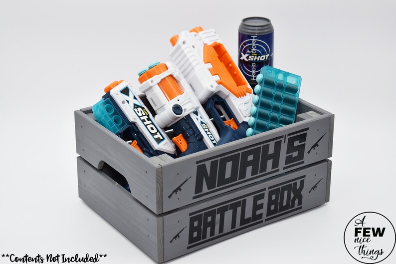 Personalised Battle Toy Box Nerf Gun Box Toy Gun Box Etsy UK