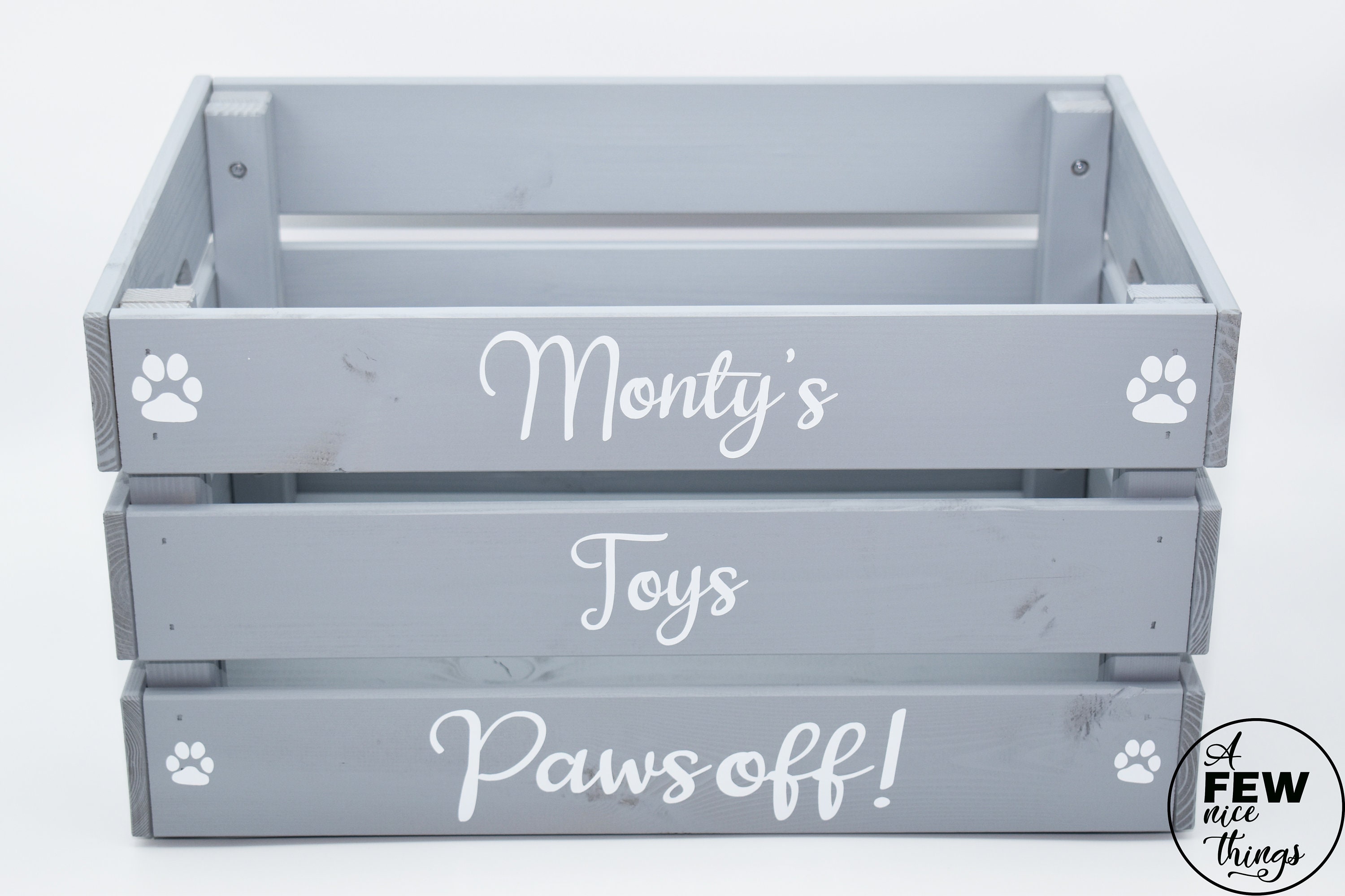 Personalised Puppy Toy Box Large Wooden Dog Crate Etsy UK