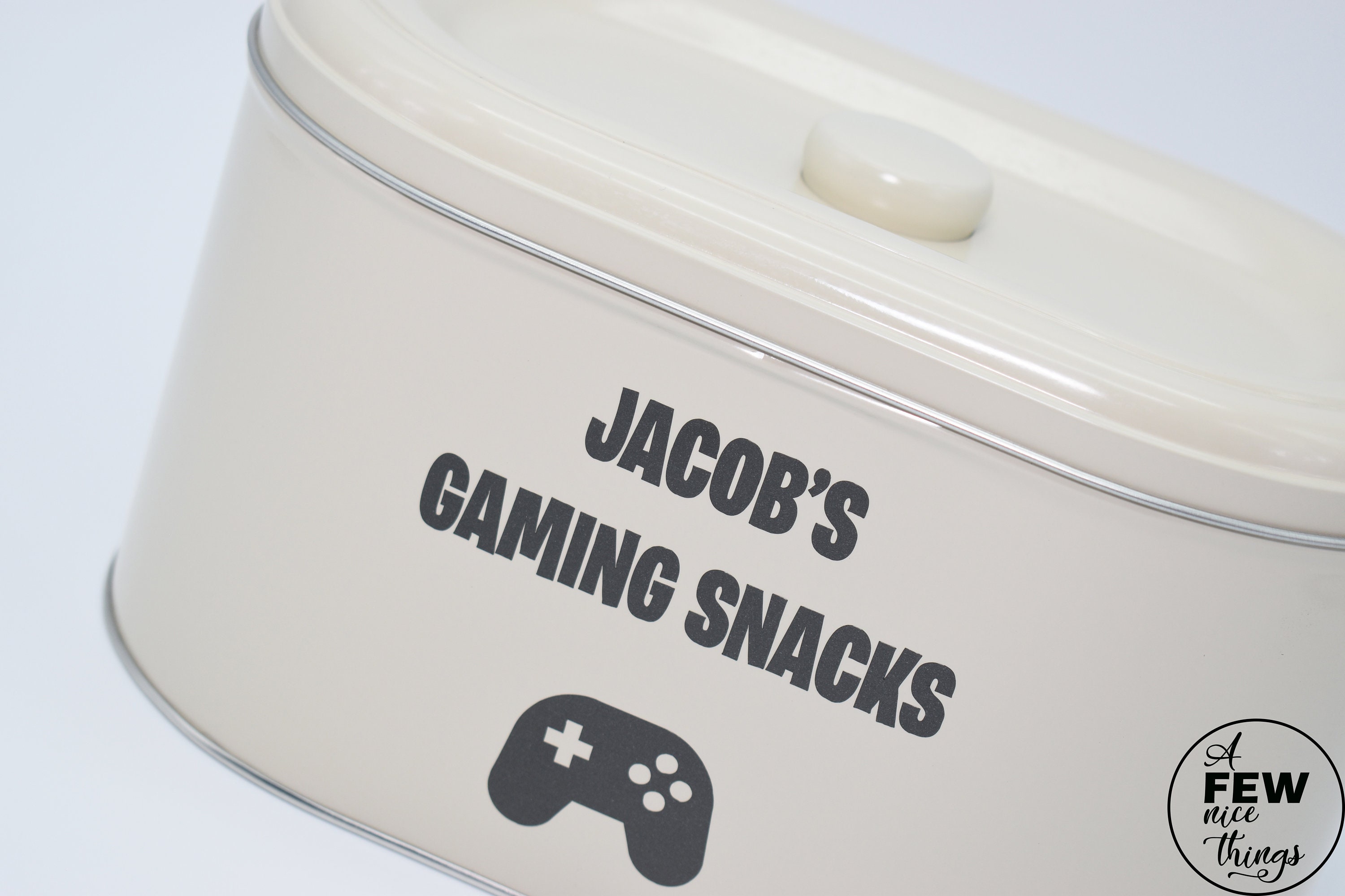 Personalised Gaming Snack Tin Snack Jar Treat Tin Gaming Etsy