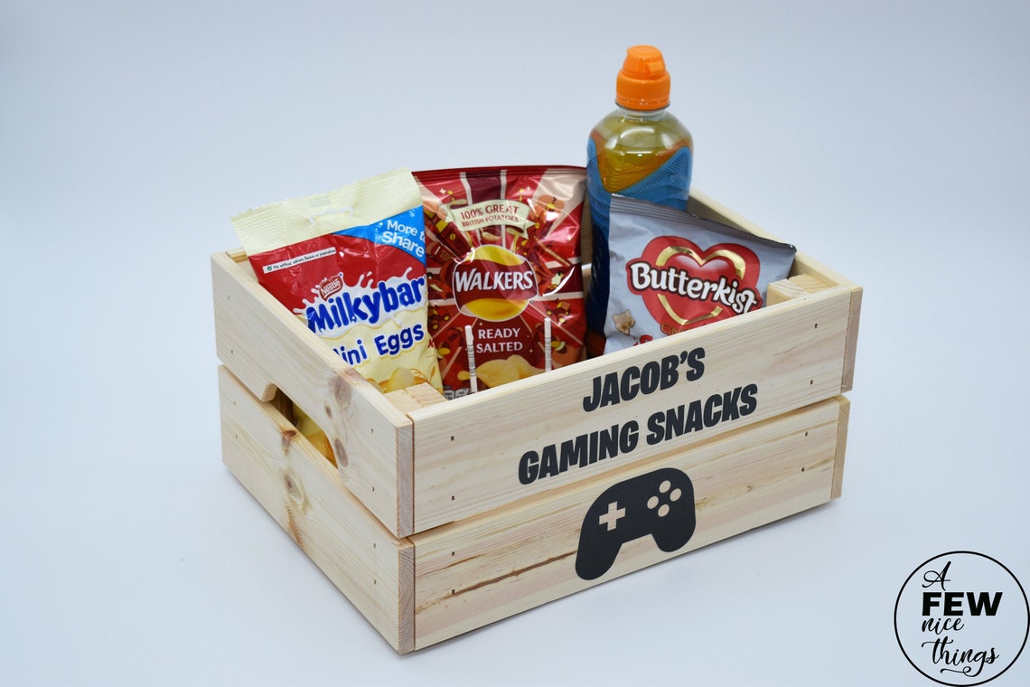 Personalised Gaming Snack Box Gaming Snacks Snack Box Etsy