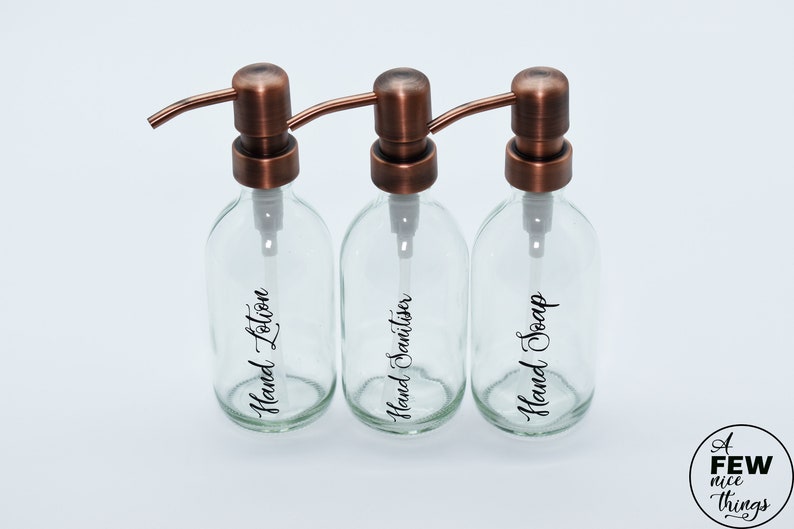 Personalised Clear Glass Bottle Personalised Bathroom Bottle Etsy