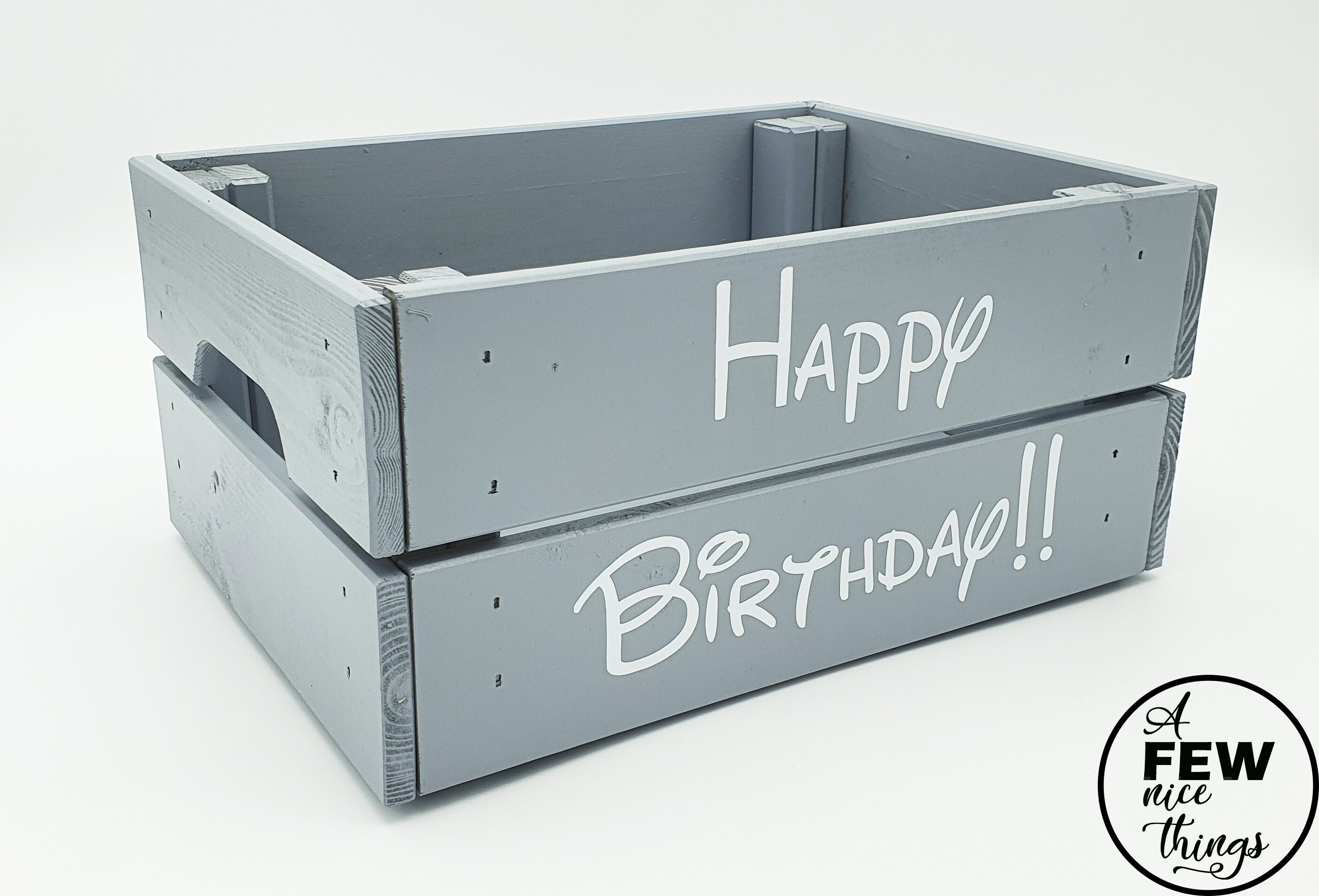 Personalised Birthday Box Wooden Happy Birthday Crate Etsy UK