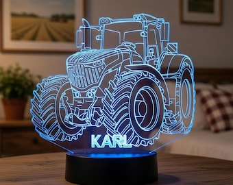 Gepersonaliseerde tractornachtlampje: led-boerderijdecor