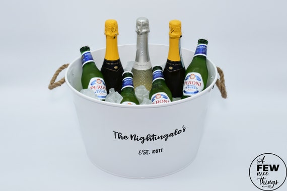 Large Bucket Stainless Steel Champagne Beers Bucket Wine Chiller with  Handle Home Bar New