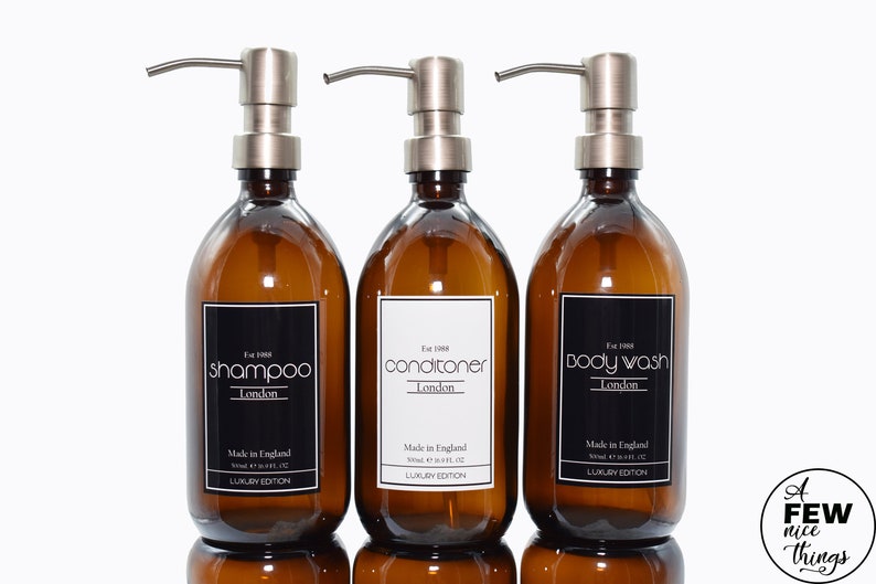 Luxury Amber Bottles Hand Wash Amber Glass Bottle Soap Etsy