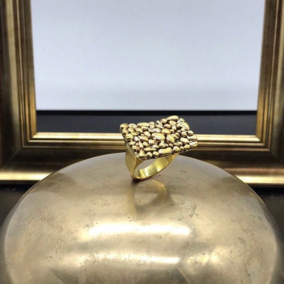 Brass Nugget Ring