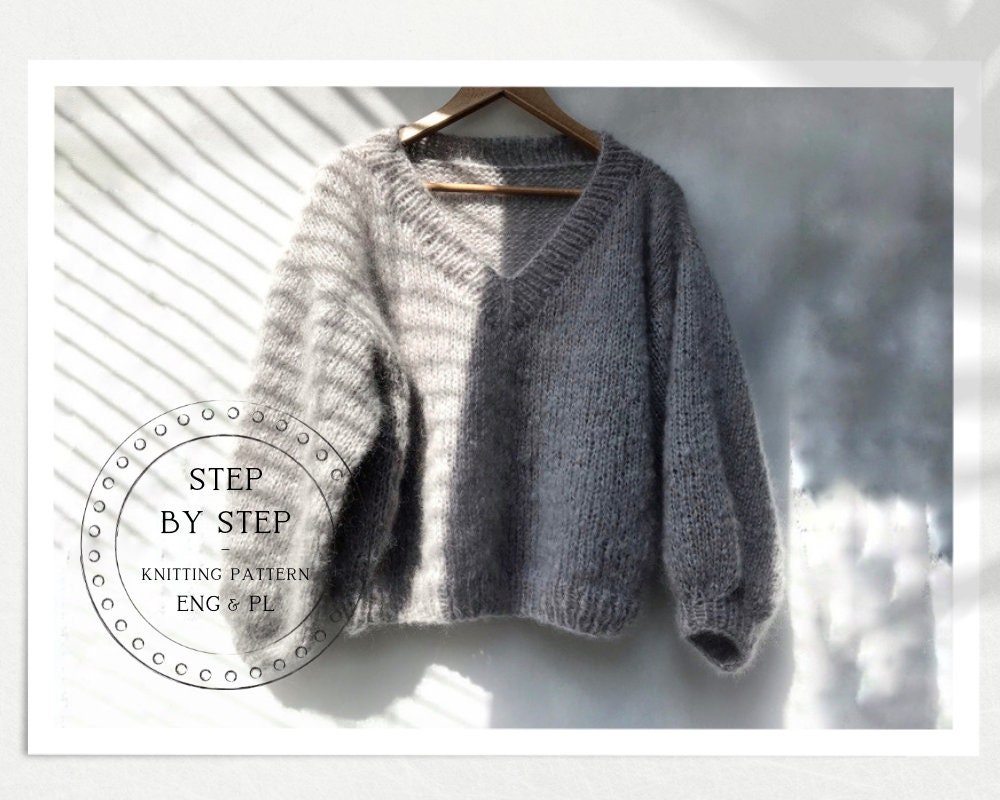 KNITTING PATTERN (PDF) for an Oversize Elegant Mohair Sweater for Women ...