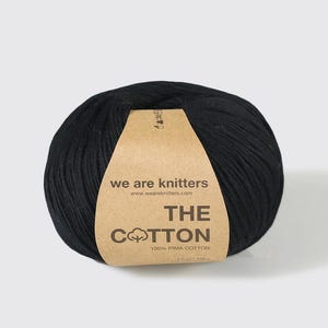 Pima Cotton from We Are Knitters in Black color, DK natural yarn