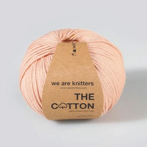 Pima Cotton from We Are Knitters in Light Salmon color, DK natural yarn