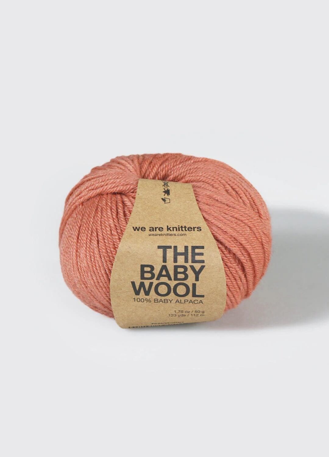Baby Alpaca From We Are Knitters, Canyon Rose Yarn, Natural DK