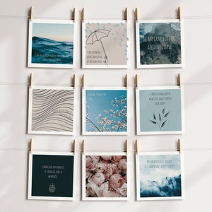 Set of 35 Printable Everyday Affirmation Cards, Mindfulness Cards, Positivity Cards, Affirmation Prints