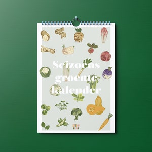 Calendario stagionale A4 Verdure di stagione per ortofrutta locale / carta riciclata / Calendario per la cucina / Eterno